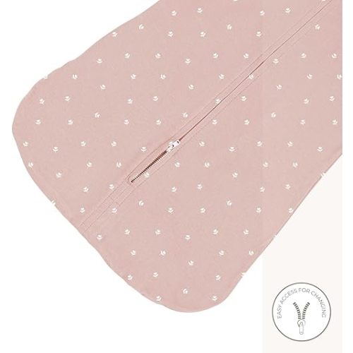 Ely's & Co. 100% Cotton Wearable Blanket Baby Sleep Bag 2 Pack (12-18 Months, Blush)