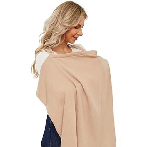 Amazon.com: PPOGOO Muslin Nursing Cover for Baby Breastfeeding, Breathable Privacy Nursing Covers for Mom 100% Cotton Breastfeeding Cover with Rigid Hoop for Mother Nursing Apron (Brown) : Baby