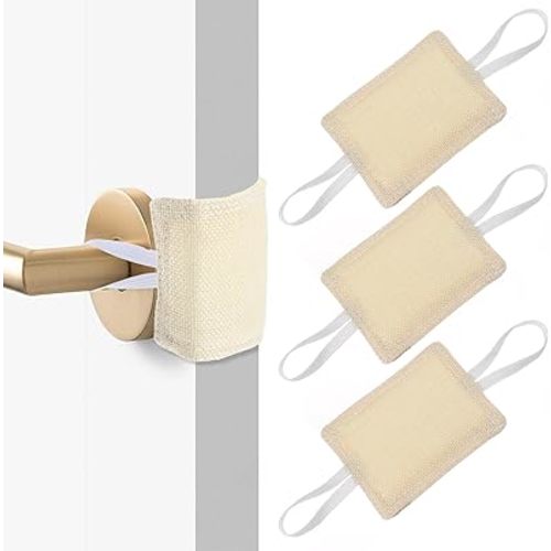 3 Pcs Door Slam Silencer, Baby Door Latch Cover for Slamming Noise Reducing Latch Cover Baby Doors Slam Stopper Quiet Close Cushion Pads Prevent from Locking