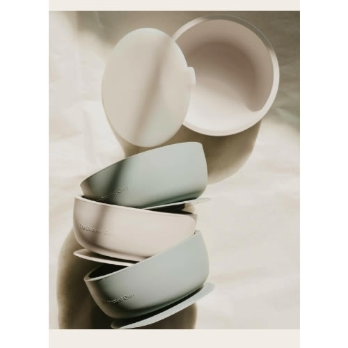 Silicone Suction Bowl with Lids