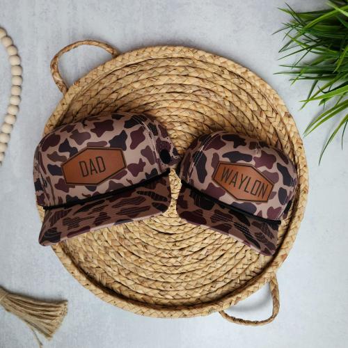 Goko Venture Hat | Deer Camo | Hexagon | Dad and Son Hat | Dad Gift | Baby Toddler Youth Adult | Personalized Hat | HATS SOLD INDIVIDUALLY