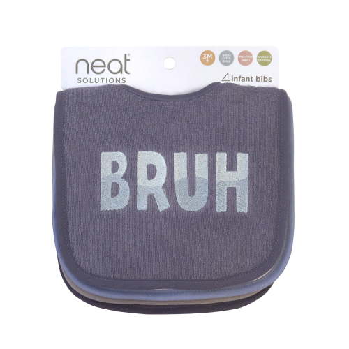 Neat Solutions Infant Boy Attitude Saying 4 Pack Bib