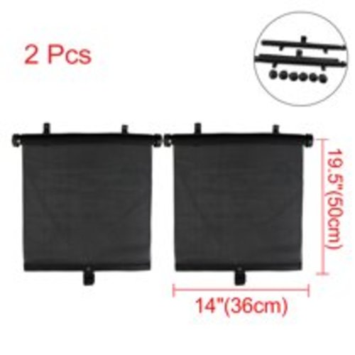 2 Pcs Car Side Window Sun Shade Automobile Roller Blind Screen Babycare Visors Block UV Rays