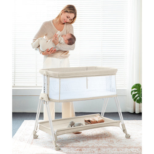 Zoomie Kids Baby Bassinet Bedside Sleeper with Wheels and Storage Tray , Bartolomeu Bassinet & Reviews | Wayfair
