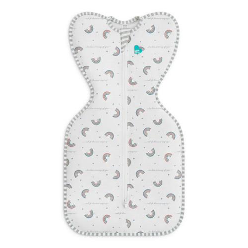 Swaddle Up™ 1.0 TOG (68-75°F) White Rainbow Dream Original Cotton
