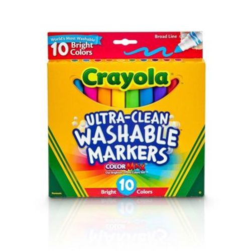 Crayola 10ct Washable Markers Broad Line - Bright Colors