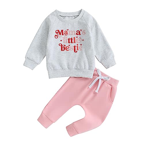 Toddler Baby Girl Clothes Daddys Girl Long Sleeve Pullover Sweatshirt Stretch Jogger Pants Infant Fall Winter Outfit