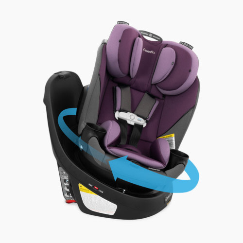 Evenflo Gold Revolve360 Slim 2-in-1 Rotational Car Seat with SensorSafe - Amethyst