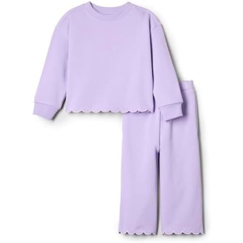 Amazon Essentials x Sofia Grainge Toddlers and Baby Girls' French Terry Pant and Top Set