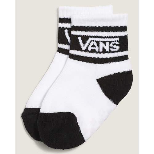 Toddler Vans Drop V Crew Socks in White / Black| Vans US