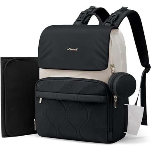 Diaper Bag Backpack (Black, 15.6''-Small)