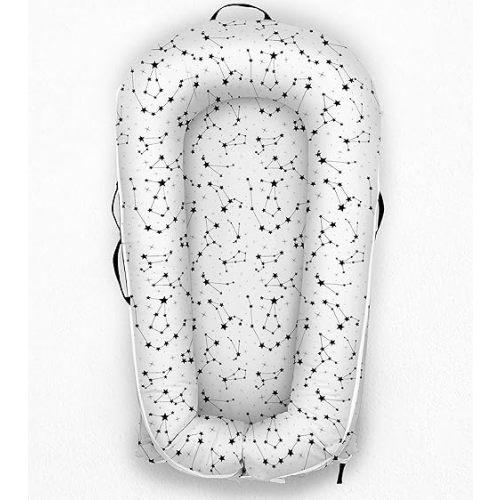 Newborn Lounger Cover for DockATot Deluxe + Pad +Tube | 100% Cotton Baby Lounger Extra Cover Hypoallergenic Infant Baby Nest Replacement Cover Deluxe+ (Pad + Tube Included)