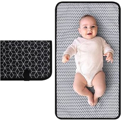 Accmor Portable Diaper Changing Pad, Waterproof Baby Changing Mat, Foldable Portable Travel Changing Pads for Baby, Black