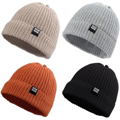 JANGANNSA Simple Knitted Baby Beanie Hip-Hop Boys Winter Hat Toddler Kids Bonnet for Girls 0-5Y