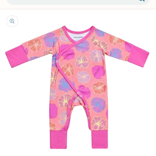 Seaflower Bamboo Newborn Coverall