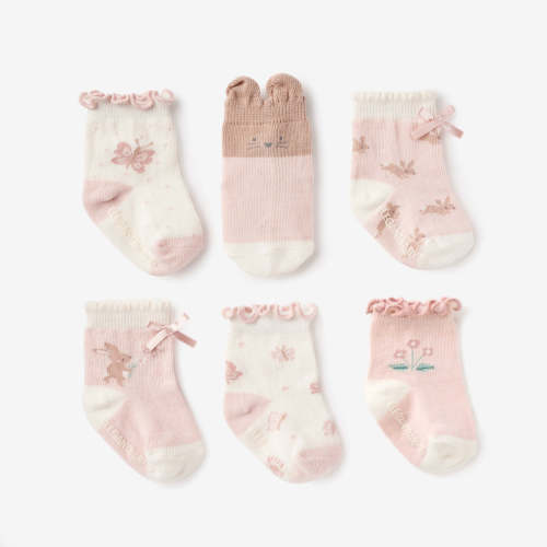 GARDEN PICNIC NON SLIP BABY SOCKS 6PK – Baby Shoppe