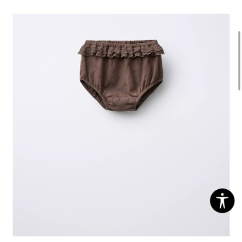EMBROIDERED LACE PANTIES - Brown | ZARA Canada