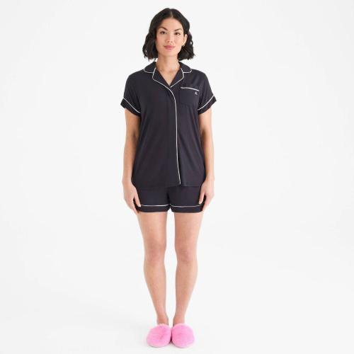 women's onyx modal magnetic classic with a twist short sleeve pajama s – Magnetic Me