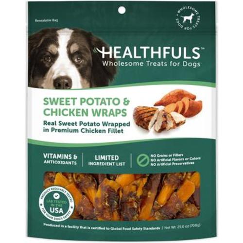 HEALTHFULS Sweet Potato & Chicken Wraps Dehydrated Dog Treats, 25-oz bag - Chewy.com