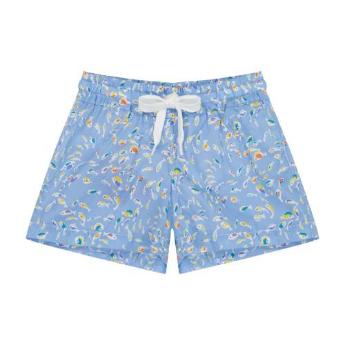 Cotton Swimsuit, Liberty Pesciolini Celeste