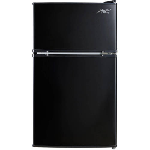 Arctic King 3.2 Cu Ft Two-Door Mini Fridge with Freezer, Energy-Efficient, Black, E-Star, ARM32D5ABB