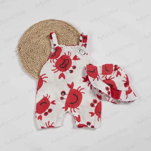 Baby Funny Crab Jumpsuit with Hat