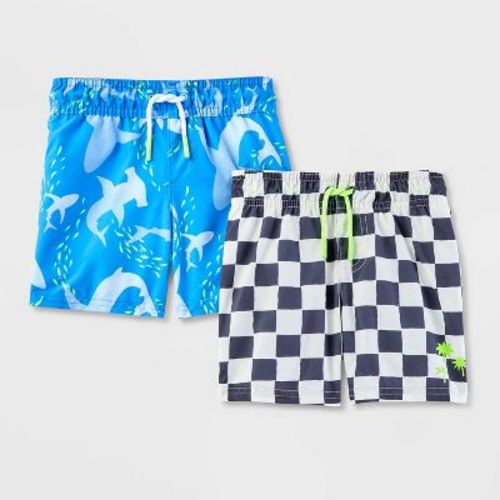 Toddler Boys' 2pk Value Swim Shorts - Cat & Jack™ Orange 5t