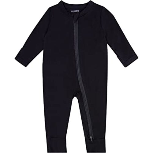 GUISBY Bamboo Baby Rompers, Footless 2 Way Zipper Long Sleeve Onesies Pajamas