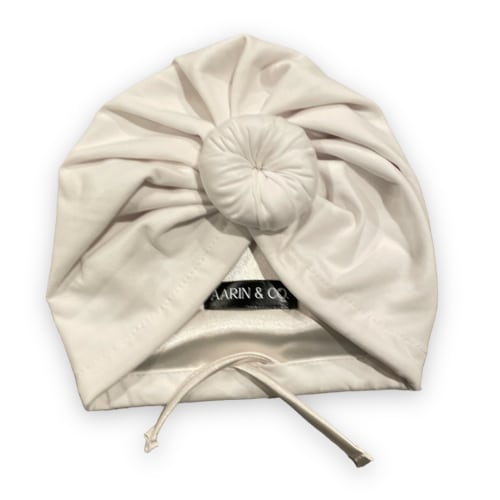 Adjustable Satin Lined Turban-Snow