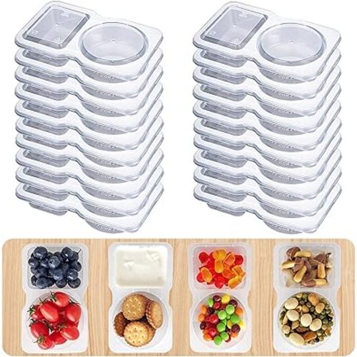 20Set Snack Containers,Reusable Snack Containers with Lids,Snack Pack Containers for Portion Control and Meal Prep Lunch Containers for School Office Travel