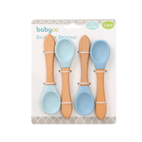 Babyco Silicone Spoons 4-pack Blue One