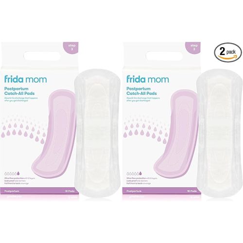 Frida Mom Postpartum Pads, Leak Proof Feminine Care Maxi Pads, 6 Layers of Protection for Maximum Absorbency (18ct) (Pack of 2)