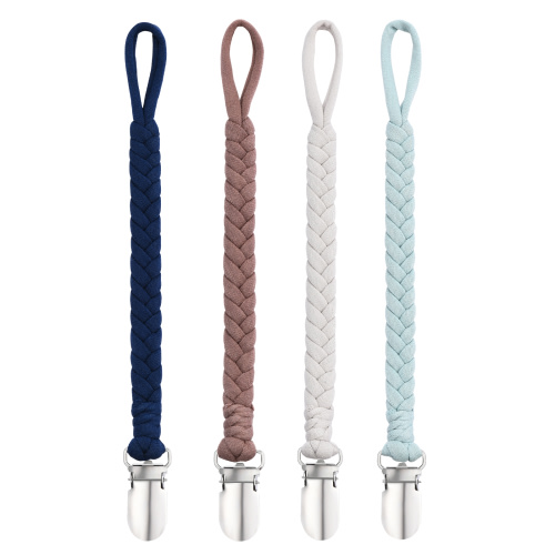 B BASICSLIFE Pacifier Clips for Baby boy, 4 Pack BPA Free Pacifiers Holders Leashes for Teether Toy or Soothie, Fits All Pacifiers Baby Teething Toys, (for Boy)