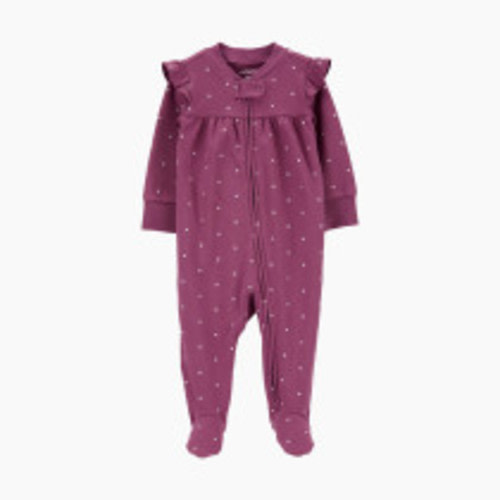 Carter's 2-Way Zip Cotton Sleep & Play Pajamas - Burgundy, Nb