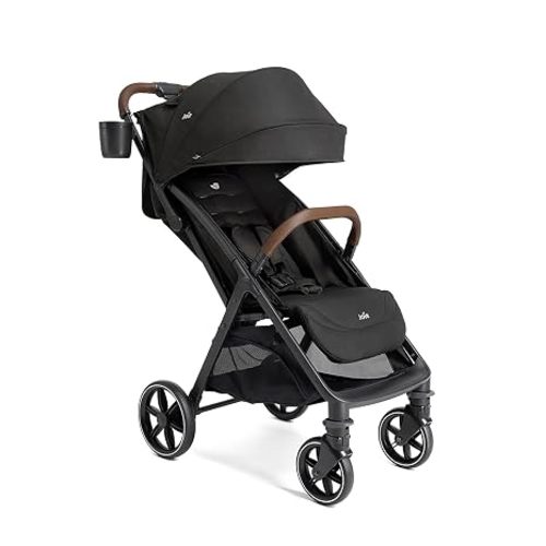 Joie Baby, Nutmeg™ Compact Travel Stroller, Lightweight Baby Stroller with One‑Hand Fold, Multi‑Position Recline, Smooth Ride Suspension(Shale)