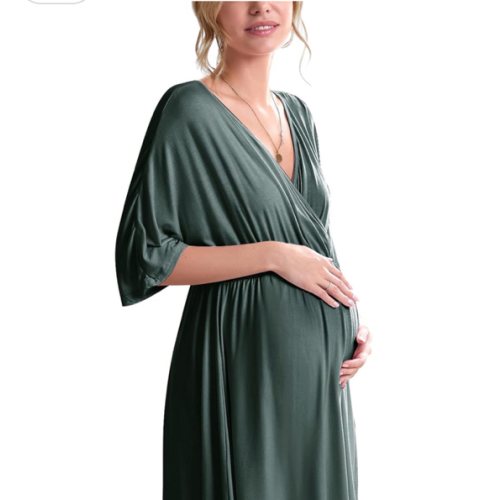 Ekouaer 3 in 1 Labor/Delivery/Hospital Gown Maternity Dress Nursing Nightgown Sleepwear for Breastfeeding