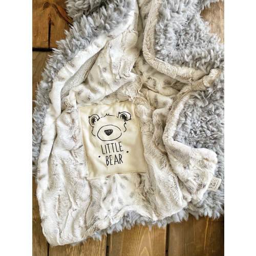Bear Blanket Nursery Decor | Grey Faux Fur Bear Baby Blanket – ClaraLoo