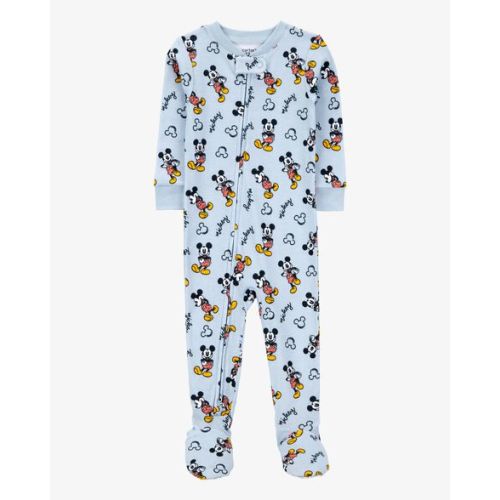 Baby Disney© Mickey Mouse Snug Fit Cotton Footie 1-Piece Pajamas - Blue - Carter's | Carter's