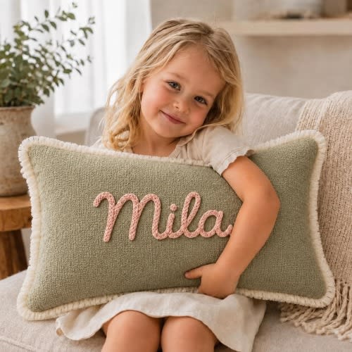 Personalized Throw Pillowcase, Custom Name Pillow Cover, Housewarming Gift, Home Decor
