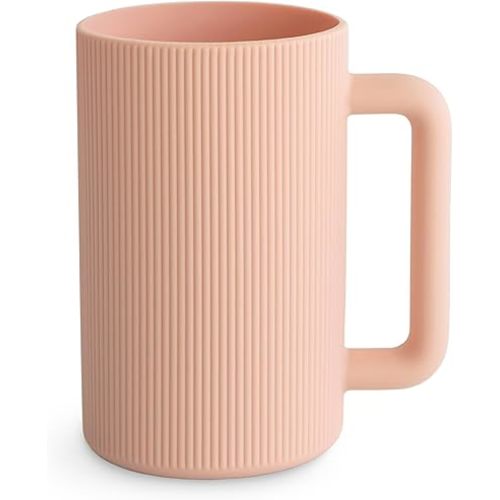 mushie Baby Bath Rinse Cup | 100% Food Grade Silicone | Wash Rinser Cup For Kids (Blush)