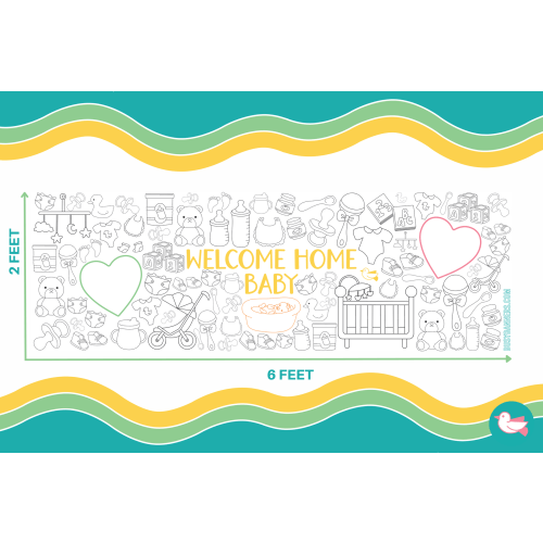 Welcome Home Baby Coloring Banner (for big sis)