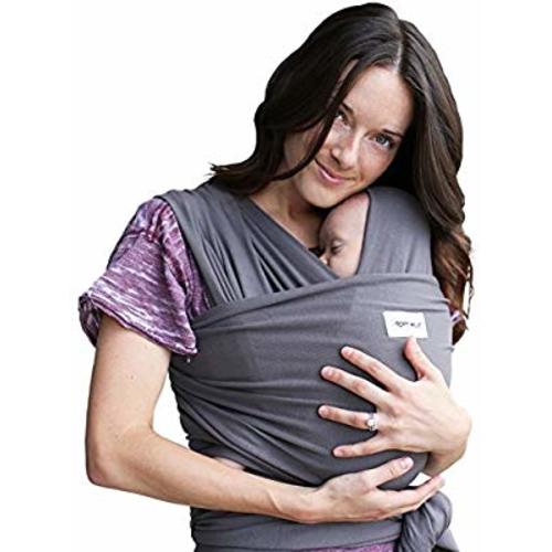 Baby Wrap Ergo Carrier Sling by Sleepy Wrap - Dark Grey - for Babies from Birth to 35 lbs or About 18 Months…