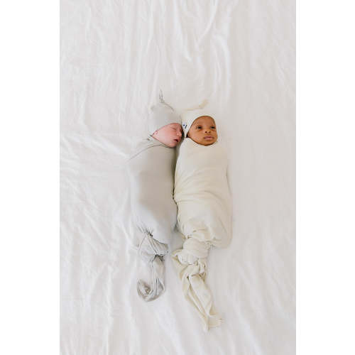 oatmeal ribbed stretchy swaddle