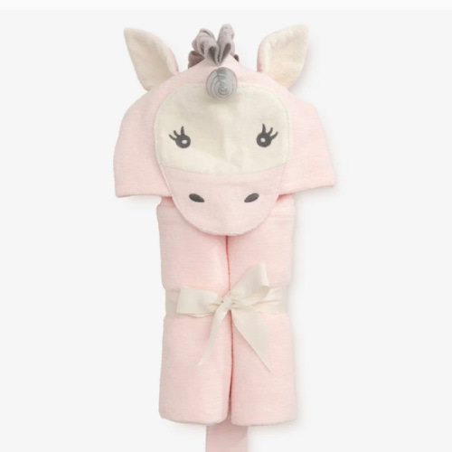 Pink Unicorn Hooded Baby Bath Wrap – Elegant Baby