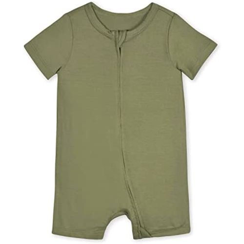 Gerber Baby Short Sleeve Romper- Eucalyptus- 0-3m