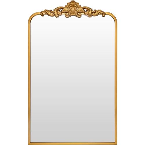 Wall Mirror, Traditional Vintage Baroque Mirror, Gold Framed Mirror for Bathroom, Entryway, Living Room, Hallway, 19” x 30.5” - 19"x30.5"