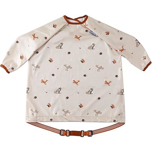 BIBaDO - Long Sleeve Baby Bibs - Babies & Toddlers 6-36 Months - Coverall Baby Led Weaning Bib - Easy Wipe, Soft & Waterproof