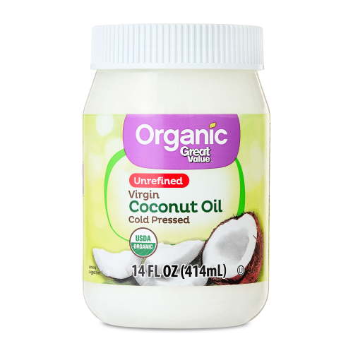 Great Value Organic Unrefined Virgin Coconut Oil, 14 fl oz, Cold Pressed