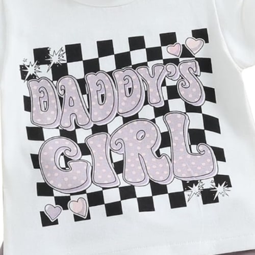 Daddy’s Girl Purple T-Shirt And Shorts Sets 2Pcs