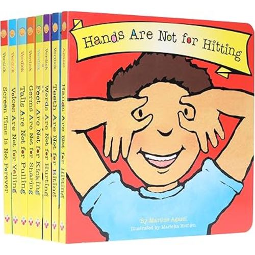 Best Behaviour Series 8 Books Collection Set (Hands Are Not for Hitting, Teeth Are Not for Biting, Words Are Not for Hurting, Feet Are Not for Kicking, Germs Are Not for Sharing….)